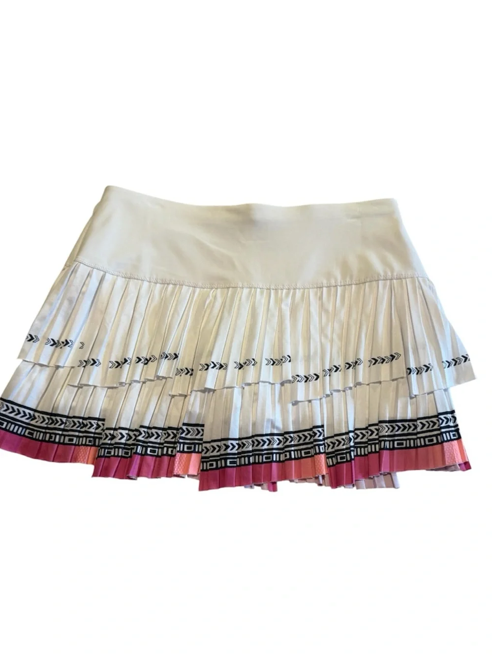 Lucky in Love Pleated White Skort with Pink Accent Size Small 4-6